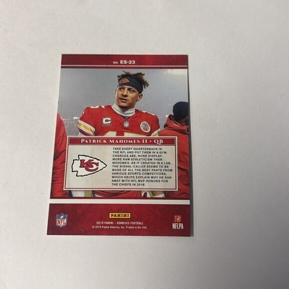elite series tech legend refractor patrick mahomes 2019 DONRUSS #ES-23 mint cond - Picture 3 of 3